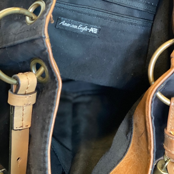 American Eagle Suede Crossbody Hobo Bag - Picture 7 of 12